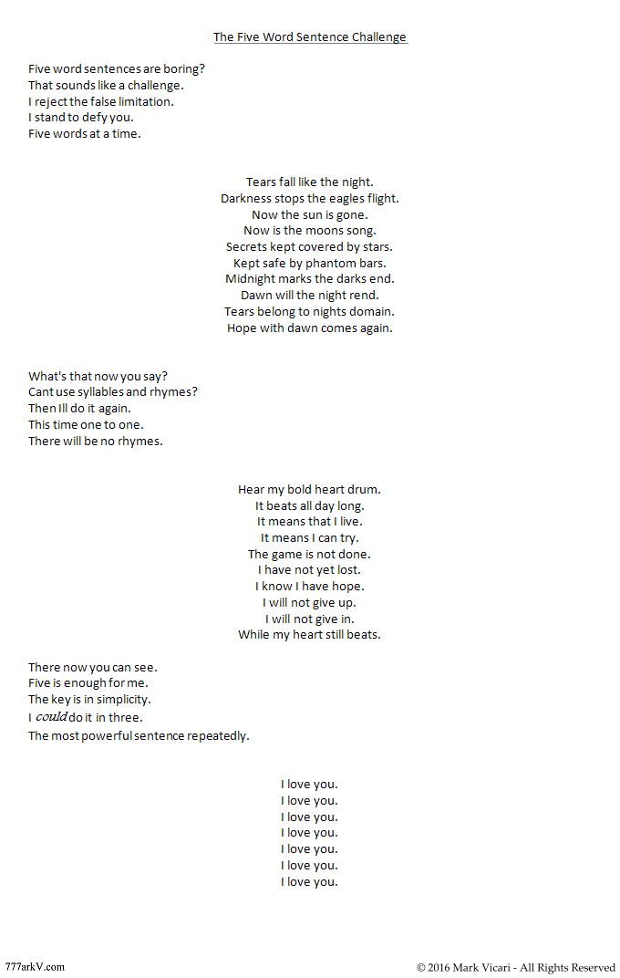 Five Word Sentence Challange.png